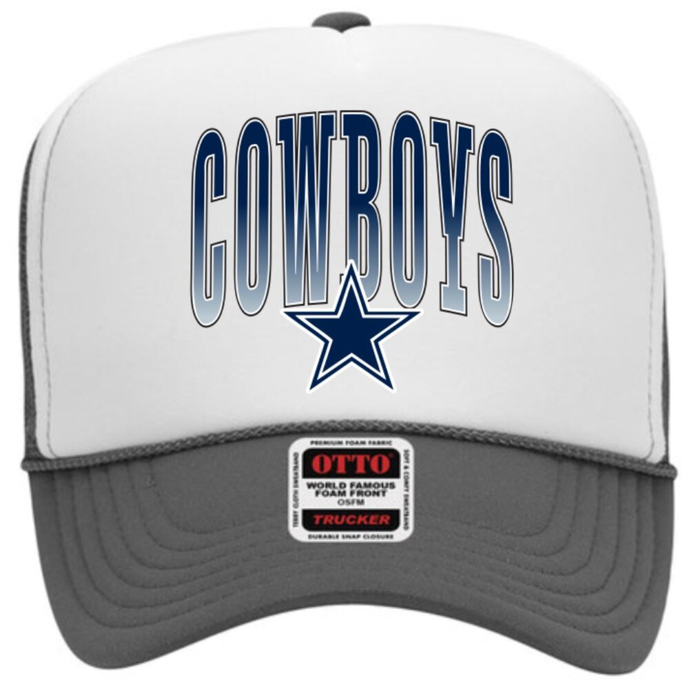 NEW - Adult Grey Dallas Cowboys Trucker Hat